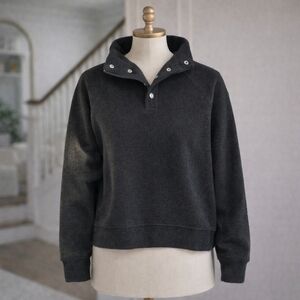 Kit + Ace Fleece Chillout Down Charcoal Grey Pullover Sweater Size Small